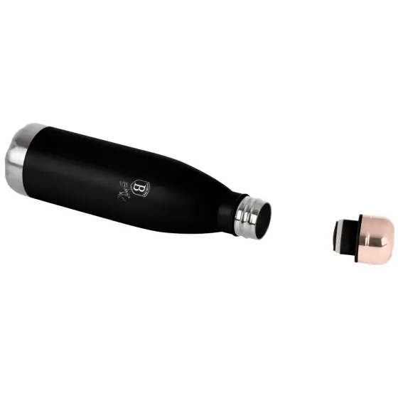 Termos, formă de sticlă, 0,5 L, negru - rose gold - BH/8740 Calitate înaltă