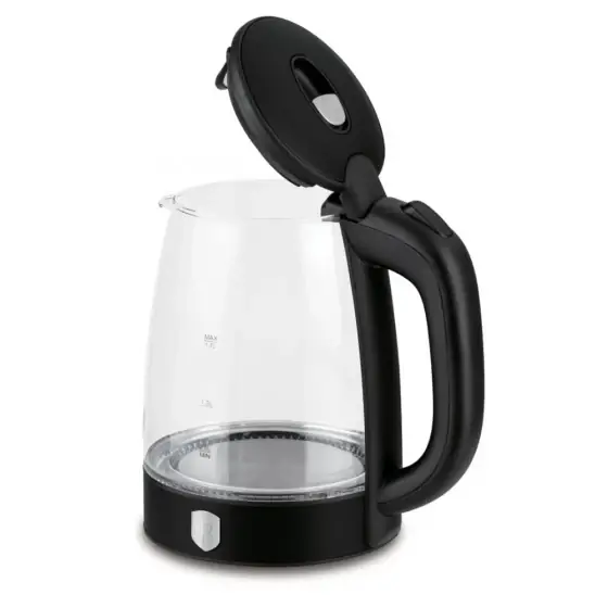Noutate Fierbător electric din sticlă, negru mat - BH/9816