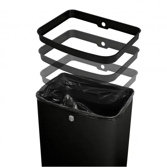 Coș de gunoi cu senzor, 60 L, negru mat - BH/9795 Cumpără acum