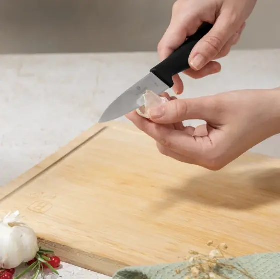 Cuțit pentru curățat legume, 9 cm, negru - BH/2821 Plată sigură