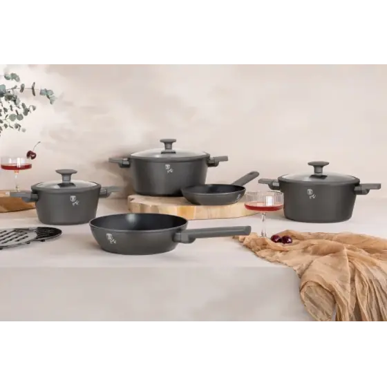 Set vase de gătit 10 piese, colecția Anthracite - BH/8140 Calitate înaltă