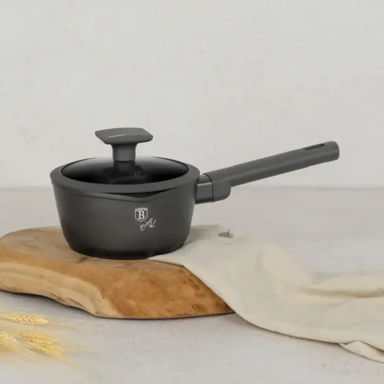Cratiță cu capac, 16 cm, Anthracite Collection - BH/8118 Popular