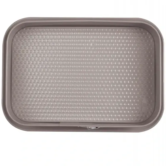 Formă de copt dreptunghiulară cu bază detașabilă, 39*27 cm, taupe mat - BH/7943 Cumpărături sigure