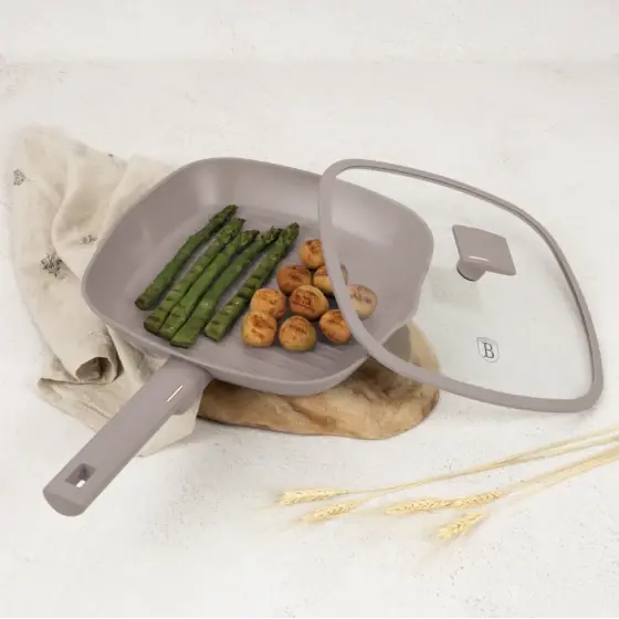 Vezi acum Tigaie grill cu capac, 28 cm, Taupe Collection - BH/8097