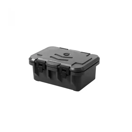 Container izolat catering GN 1/1, incarcare frontala, marime interioara GN 1/1 - H 15 cm, Amerbox, dimensiuni exterioare 630x440x(H)260 mm Promoție