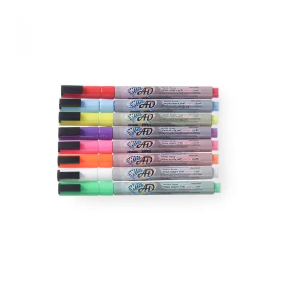 Calitate înaltă Set 8 markere cu varf conic pentru scris tabla, grosime scirs 3 mm, culori diferite