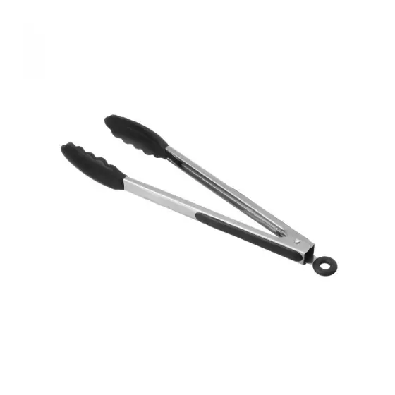Preț promoțional Cleste servire lungime 40 cm, din inox, cu varf silicon rezistent la caldura, Hendi