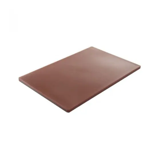 Tocator maro 450x300x12,7 mm, HACCP- pentru carne gatita, Hendi, polietilena HDPE 500, ambele fete potrivite pentru taiere Doar azi