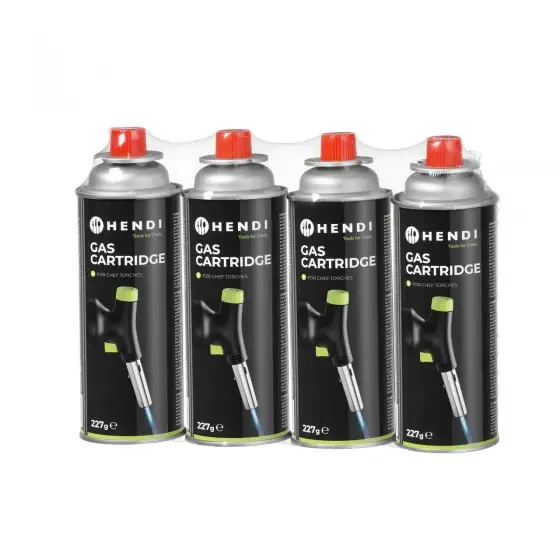 Lichidare de stoc Set 4 x rezerve gaz butan 227 grame, pentru arzator creme brule Hendi