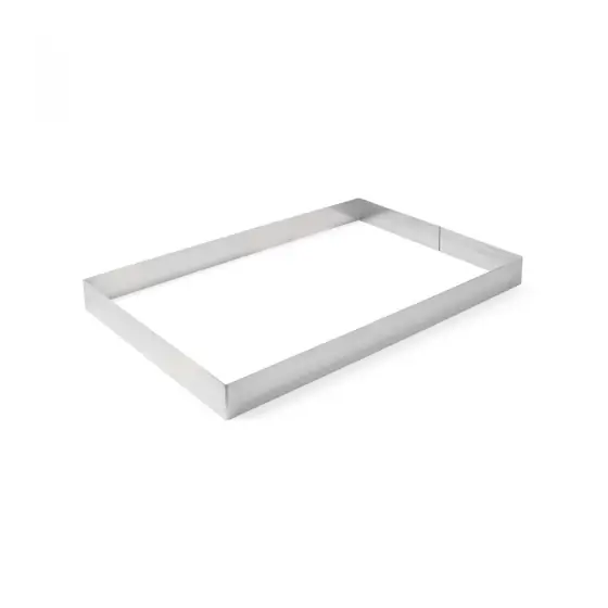 Forma dreptunghiulara din inox pentru patiserie si cofetarie 385x285x50 mm Hendi rezistenta la temperaturi Reducere specială