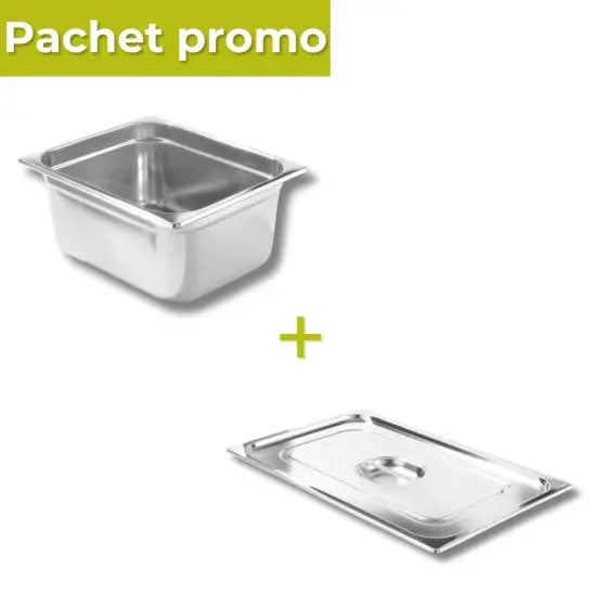 Pachet Tava GN 1/2 150mm 8.4L + Capac GN 1/2 Profi Line Ofertă exclusivă