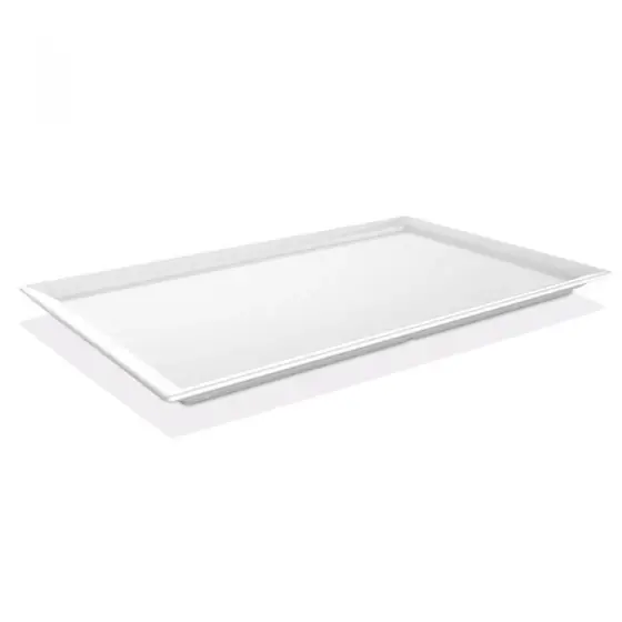 Preferatul clienților Tavă dreptunghiulară GN 1/1 melamină, albă 530x325x(H)30 Fine Dine