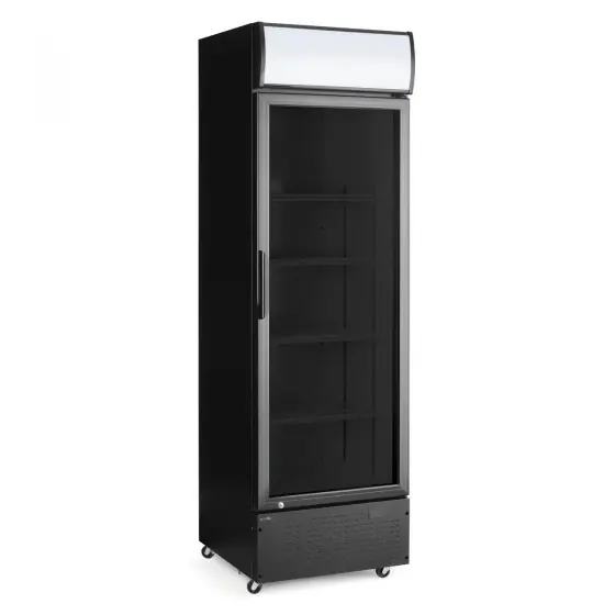 Cel mai bun preț Vitrina de bar neagra cu panou iluminat din spate, cu o singură ușă, Arktic, 254L, Negru, 220-240V/250W, 578x605x(H)1980mm