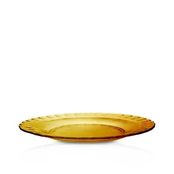 Ofertă Farfurie plata Picardie Amber ,din sticla, Duralex, set 1 buc.ø230x(H)20mm