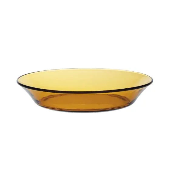 Premium Farfurie adanca Lys Amber din sticla, Duralex, set 1 buc.ø195x(H)35mm