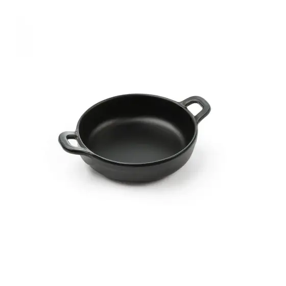 Vas servire in forma de mini-tigaie cu 2 manere, 189x147x(H)37 mm, melamina, Hendi Little Chef Super ofertă
