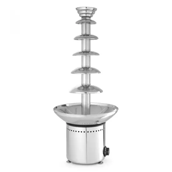 Fantana de ciocolata Hendi, 300 W, functie mentinere la cald pana la 150?C Argintiu, capacitate maxima 8 Kg de ciocolata Ofertă exclusivă