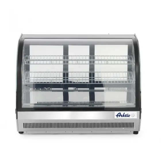 Ieftin Vitrina frigorifica de prezentare profesionala pentru prajituri ARKTIC by Hendi 130 L Inox Interval de temperatura 2/8 ? C 260 W 900x557x(H)670 mm, Clasa energetica C