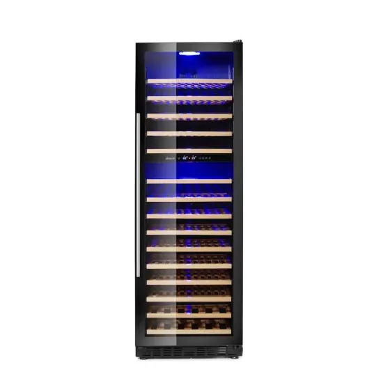 Noutate Dulap frigorific pentru vin cu reglare temperatura in 2 zone, 160 sticle,Hendi, 447 litri, 220-240V/90W, 595x680x(H)1795 mm
