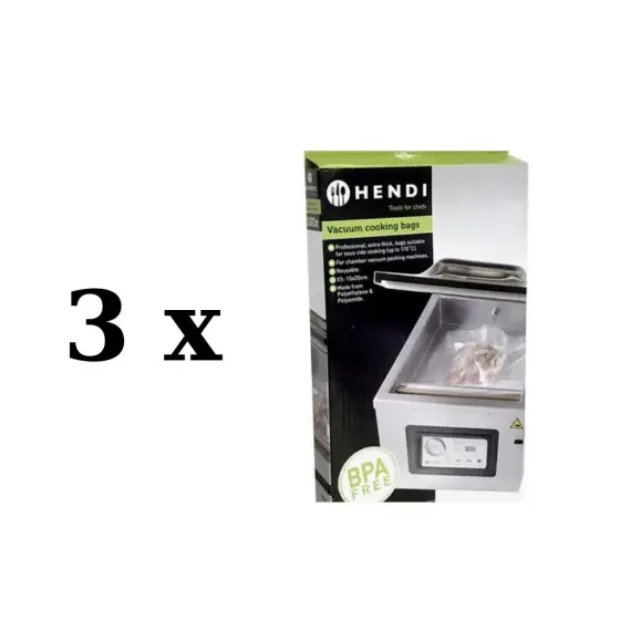 Ofertă exclusivă 3 x Set 100 buc pungi vacuum netede 150x200 mm, 2 straturi, 75 microni grosime