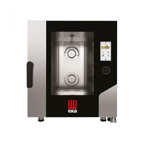 Ofertă de sezon Cuptor cu convectie cu abur cu boiler Millenial Touch Screen Gastro 7x GN 1/1, electric, cu sistem automat de spalare, Tecnoeka, 400V/15000W, 730x849x(H)850mm