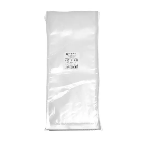 Pungi gofrate pentru depozitarea alimentelor, HENDI, 100 buc., 150x400mm Livrare expres