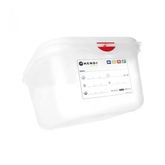 Cel mai bun preț Recipient GN 1/6 din polipropilena, HENDI, GN 1/6, 1,1L, Transparent, 176x162x(H)65mm, Dreptunghiular