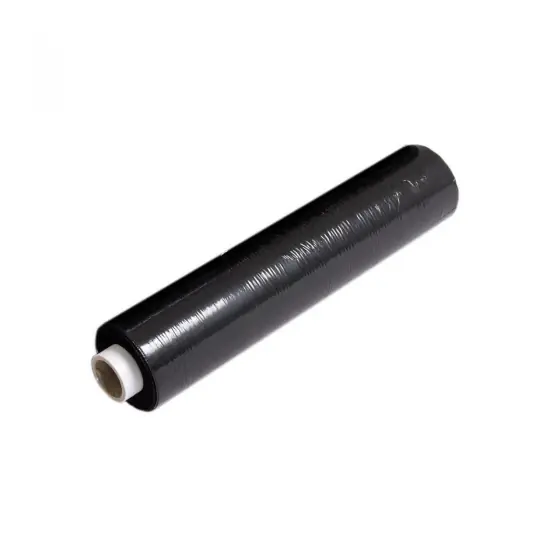 Folie ambalare Stretch, 135mx500mmx0,023mm, 1,4 Kg, negru Preț redus