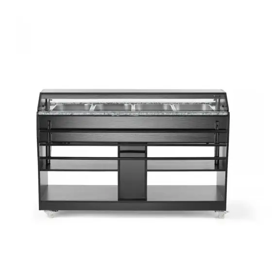 Popular Carucior incalzire GN1/1 pentru bufet Hendi, capacitate 1490L, 2000w, 1490x765x(H)1370mm