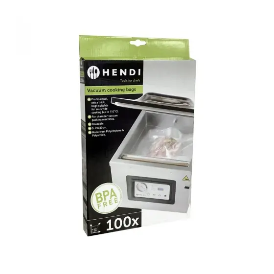 Reducere Set 100 pungi vacuum gofrate 200x300 mm, Hendi, 2 straturi, 75 microni grosime, filtru UV