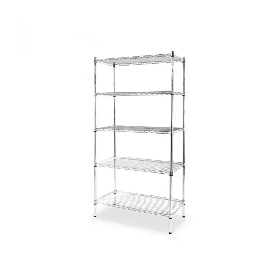 Mai ieftin Raft 5 polite metalic depozitare, sustine 80 kg/polita, otel cromat, 455x910x(H)1830 mm, Hendi