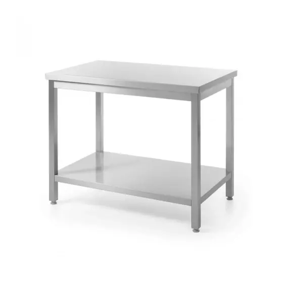 Masa de lucru profesionala, Hendi din inox AISI 430, centrala cu polita, 1200x600x850 mm Livrare expres