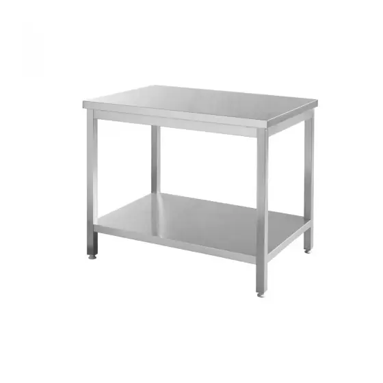 Masa de lucru cu polita, inox AISI 430, Hendi, 1400x700x(H)850 mm, blat de lucru si polita inferioara ranforsate Chilipir