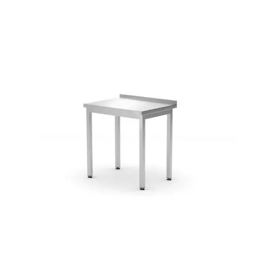 Ofertă exclusivă Masa de lucru cu rebord,Hendi, pregatita pentru asamblare, Kitchen Line, 800x600x(H)850mm