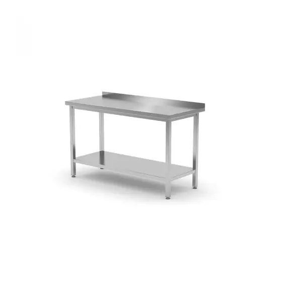 Masa de lucru Hendi din inox, pentru perete, cu polita, 1800x700x850(h) mm Reduceri