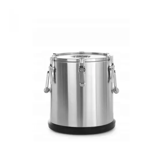 Ultima șansă Container pentru transport termoizolant alimente, 15 lt, 330x(H)280 mm, inox, capac dublu securizat, Hendi