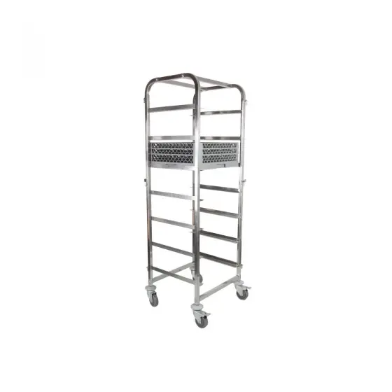 Carucior mobil pentru cosurile de spalat vase Hendi Inox 7x 500x500 mm Ofertă specială