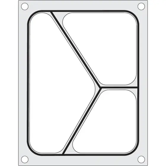 Nu rata Matrita sigilare pentru un recipient cu trei compartimente 227x178 mm