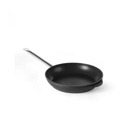 Tigaie Titanium Profesional, 32 cm diametru x 5,5 cm inaltime, baza 26 cm ,aluminiu dur cu strat anti-lipire din titan, Hendi, maner inox Cel mai bun preț