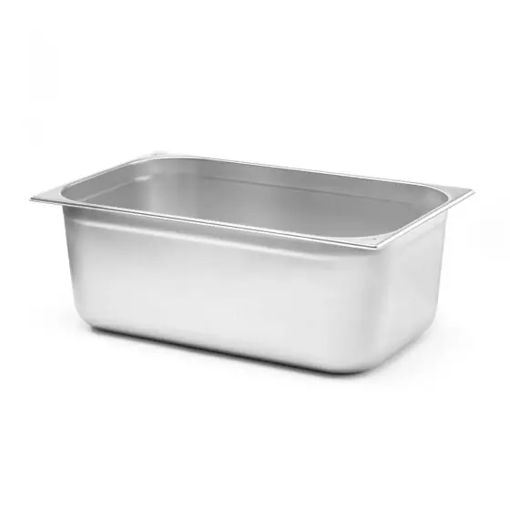 Plată securizată Tava Gastronorm GN 1/1 - pentru cuptoare, HENDI, 25,65L , Argintiu, 530x325x(H)200mm