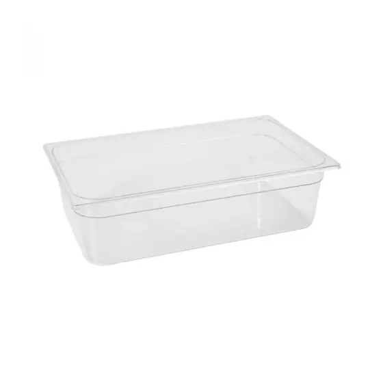 Expediere rapidă Tava Hendi Gastronorm GN 1/1 200 mm, 28 lt, policarbonat transparent, rezistenta la temperatura -40 gr. Celsius/ 110 gr. Celsius