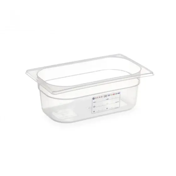 Reducere extra Tava gastronorm GN1/3, 325x176x(H)150 mm, 5.7 lt, cu marcaj HACCP, polipropilena, Hendi
