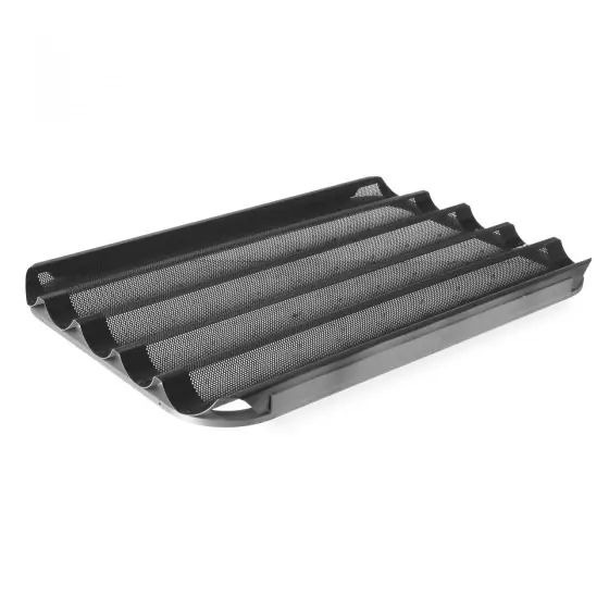 Tava cuptor pentru baghete, 60x40 cm, non-stick, aluminiu, strat silicon, Hendi Ofertă de sezon