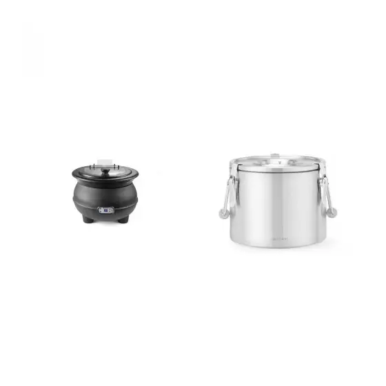 Livrare rapidă Pachet incalzitor supa 8L + Termos mancare 10L inox