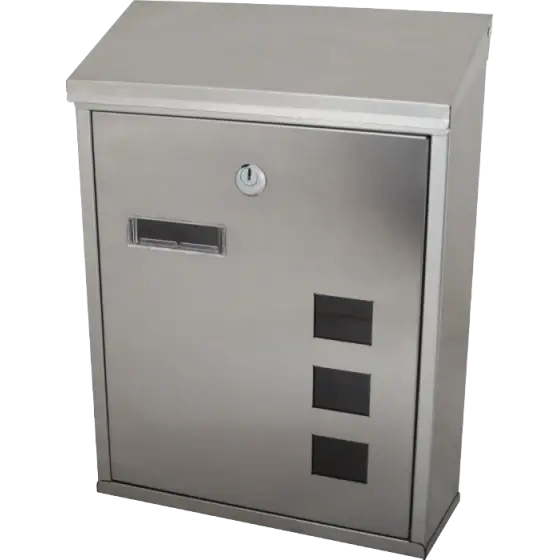 Cutie postala inox cu capac, 260 x 335 x 90 mm Retur ușor