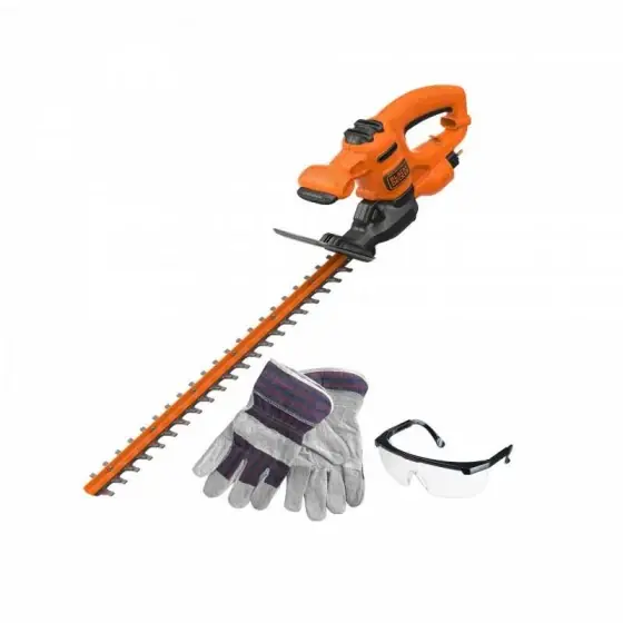 Cumpărături sigure Trimmer electric pentru tuns gard viu Black+Decker 450 W 50 cm - BEHT251KIT