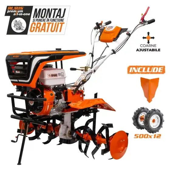 Ultima șansă Motosapatoare RURIS 915K cu roti cauciuc 5.00-12 si rarita