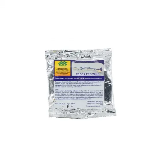 Conservant, anti oxidant si stabilizator pentru industria vinului, Redox Pro Wine, 40 g Livrare rapidă