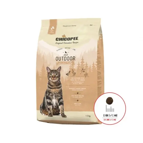 Discount Hrana Uscata Pentru Pisici Super Premium Chicopee Cnl Adult Outdoor Poultry 1.5Kg