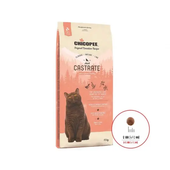 Nu rata Hrana Uscata Pentru Pisici Super Premium Chicopee Cnl Castrate Poultry 15Kg